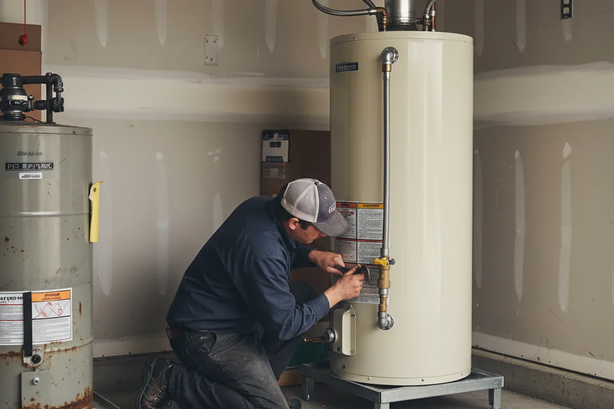 Water heater and shutoff valve replacement in Piedmont